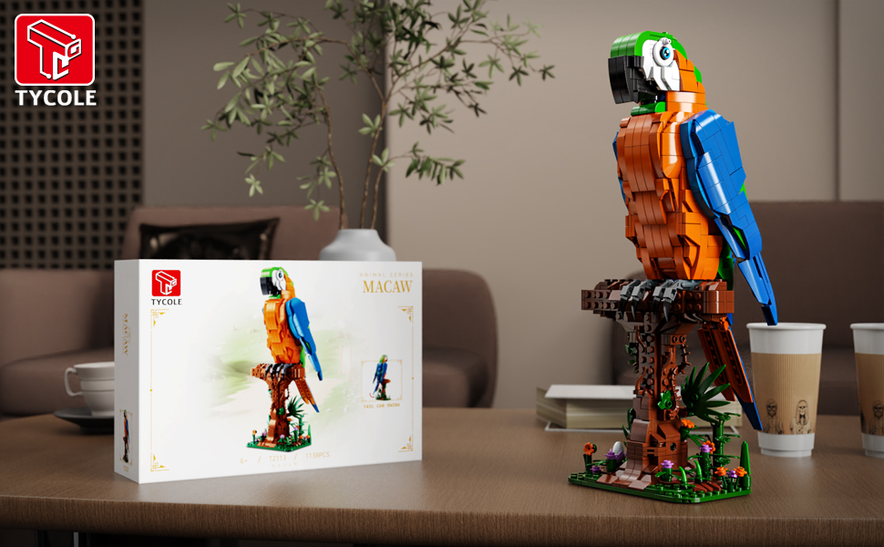 Amazon.com: EITOLNR Macaw Parrot Building Sets, 1138 PCS Bird